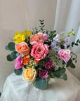 Bigger Daily Flowers in a Mason Jar shown ready for office gifting