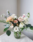 Bigger Daily Flowers in a Mason Jar styled close-up to show the seasonal mix
