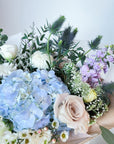 Serene in a Vase - Blue, Lilacs and White