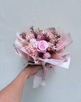 (2 days in advance) Amelie – Berry Pink Petite Preserved Flower Bouquet