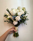 White Calla Lilies & Tulips Bridal Bouquet (Fresh Flower)