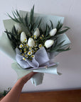 Thea - Tulips and Tanacetum Daisy Bouquet