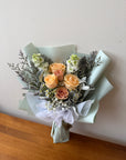 Apricot Daydream - Champagne and Cappuccino Rose Bouquet