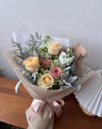 Apricot Daydream - Champagne and Cappuccino Rose Bouquet