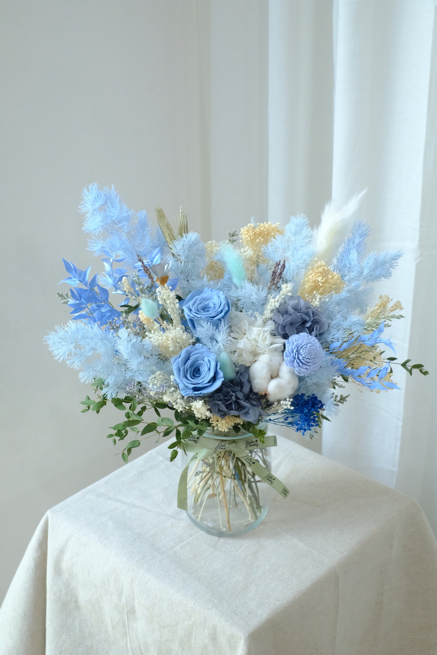 Audrey - Blue Dried &amp; Preserved Flower in a Jar