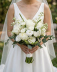 Ivory White Round Bridal Bouquet (Fresh Flower)