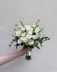 Ivory White Round Bridal Bouquet (Fresh Flower)