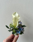White Calla Lilies & Tulips Bridal Bouquet (Fresh Flower)