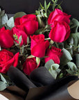 Valentine's 26 | Red Hearts - Fresh 9/12 Stalks Red Rose Bouquet
