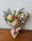 Apricot Daydream - Champagne and Cappuccino Rose Bouquet