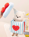Add Ons: Cute Heart Shape Box with Dog Soft Toy