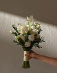 White Calla Lilies & Tulips Bridal Bouquet (Fresh Flower)