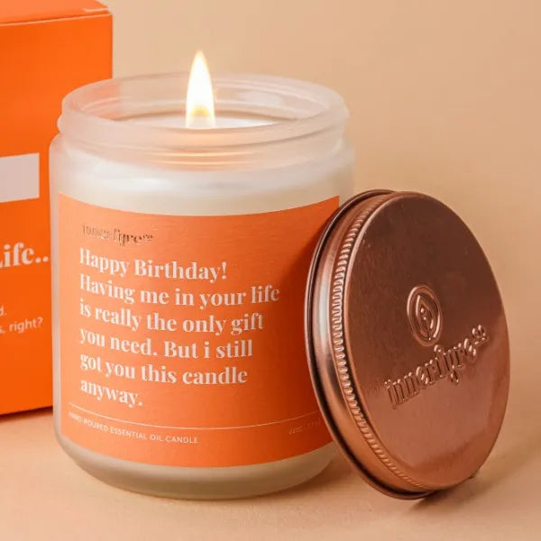 Add-Ons: Innerfyre Happy Birthday Message in a Candle (Lavender)