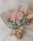 Hannah in Pink - Hydrangea, Tanacetum Daisies & Baby’s Breath