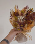 Christmas 23 // Solstice - Red, Yellow and Peach - Preserved and Dried Flowers Bouquet