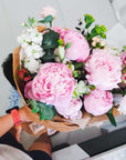 peonies bouquet pink Singapore