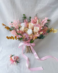Sweet Peach - Preserved and Dried Bridal Style Bouquets