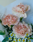Ruth Mini Bouquet - Dutch Carnations & Tanacetum Bouquet
