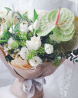 LARGE Angelina - White and Green Bouquet