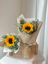 Sol Mini Bouquet with sunflower and tanacetum daisies hand-tied