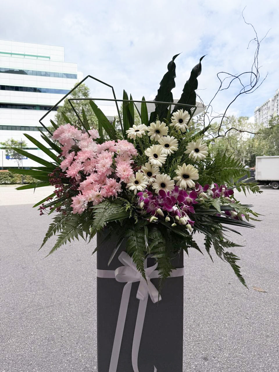 Sweet Remembrance Sympathy Flower Stand
