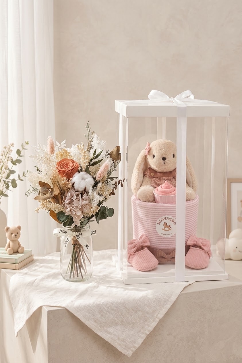 Little Love — Everlasting Flowers &amp; Ma Chérie Bébé Diaper Cake