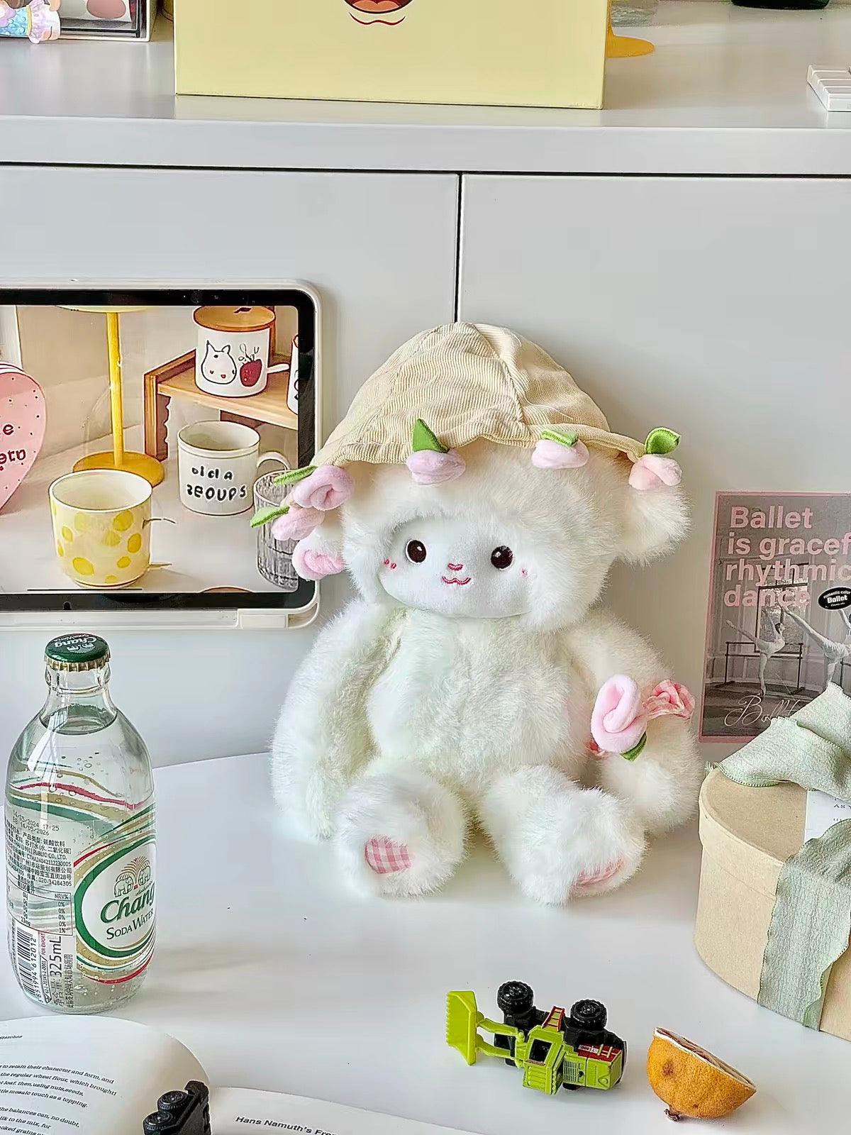 Add Ons: Cute Sheep holding Rose Plushie (~25cm)