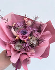 (2 days in advance) Lila – Mauve Petite Preserved Flower Bouquet