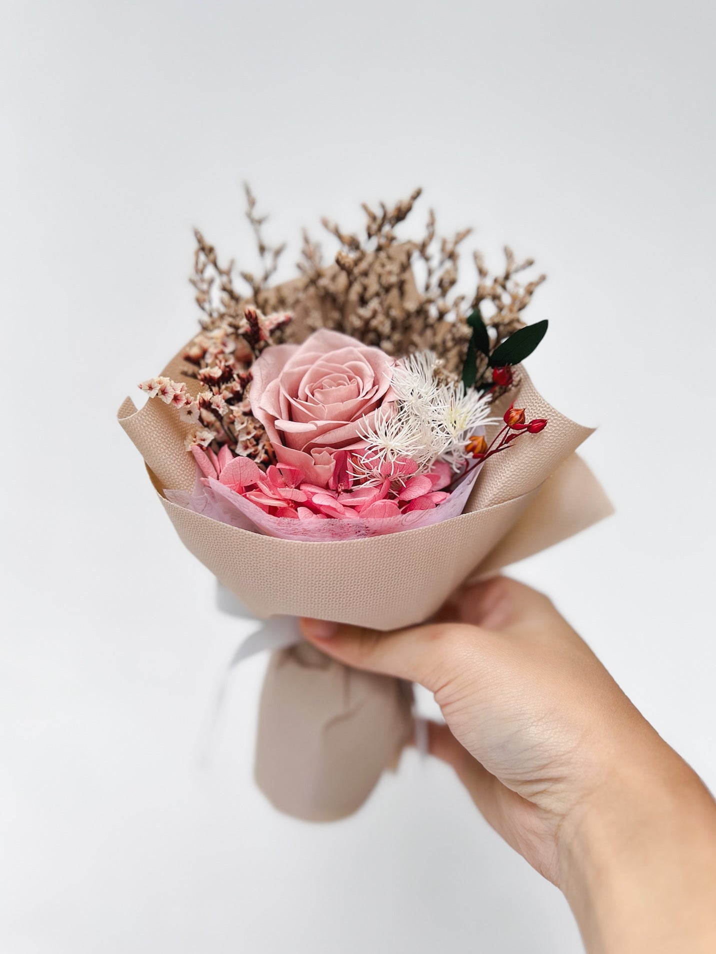 A Little Gesture of Love - Mini Preserved Bouquet with Carrier Box and Bag