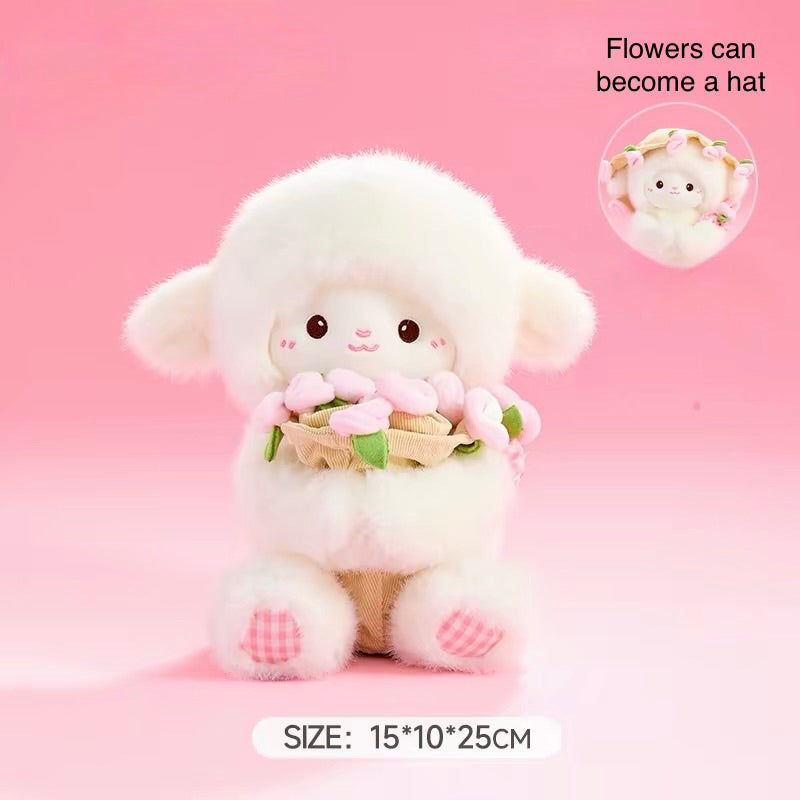 Add Ons: Cute Sheep holding Rose Plushie (~25cm)