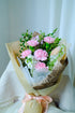 Grace carnation bouquet hand-tied in an elegant palette