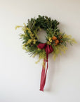 (3 days in advance) Christmas 25 // Golden Hearth Wreath