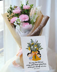 Mother's Day 25 | Hello Flowers! X Kristen Kiong Bundle - Carnation Bouquet with "Already a Good Mom" Poster
