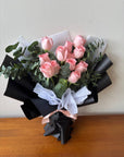 Valentine's 26 | Pink Hearts - Fresh 9/12 Stalks Pink Rose Bouquet