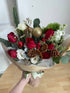 Yuletide Bloom fresh Christmas bouquet with classic festive blooms and greenery