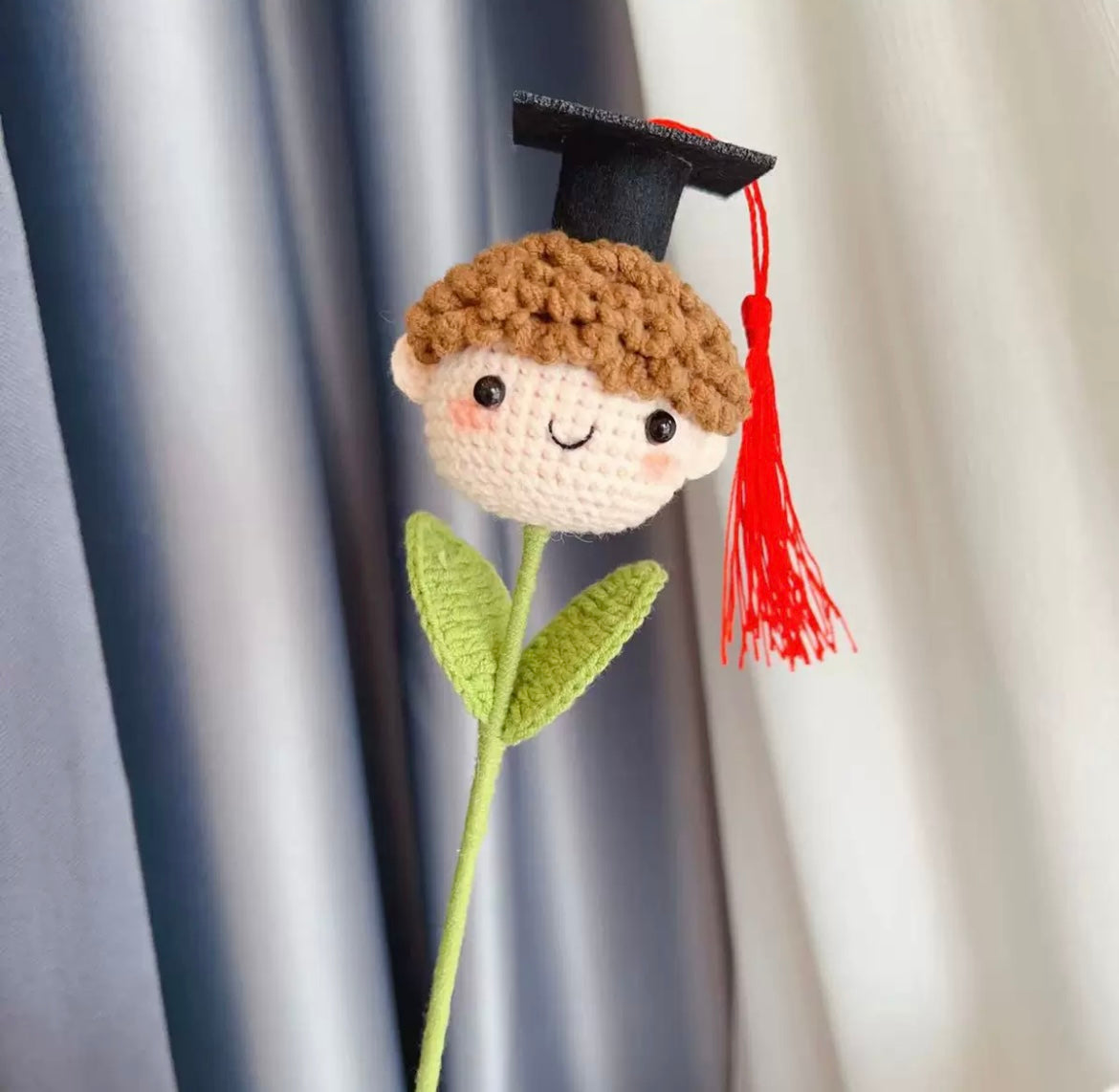 Add-Ons: Crochet Graduation Boy Bouquet Topper