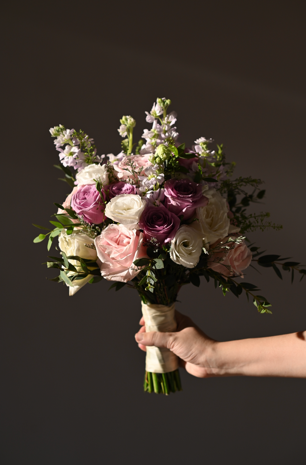 Pastel Round Bridal Bouquet (Fresh Flower)