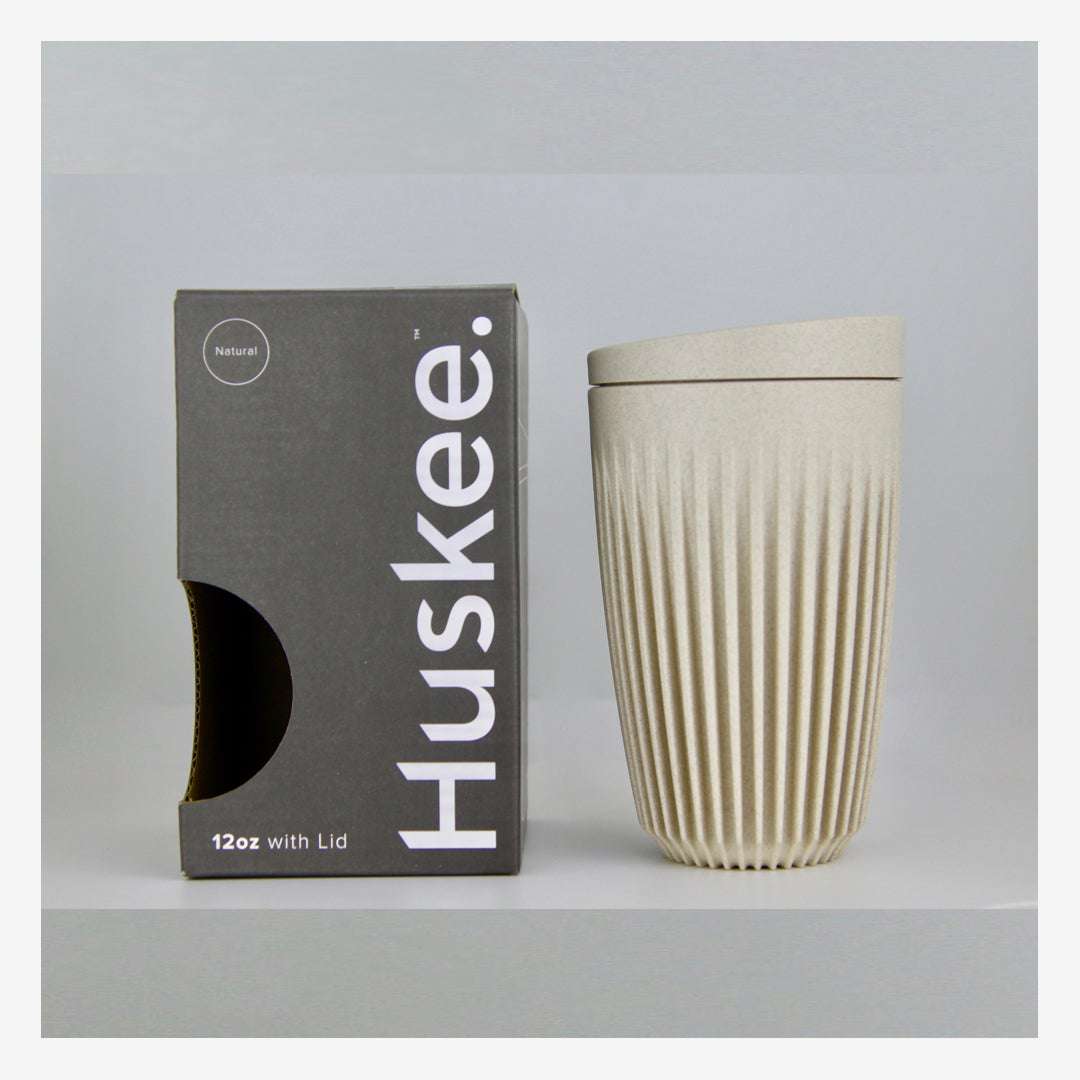 Add-Ons: 12oz Huskee Cup with Lid - Natural