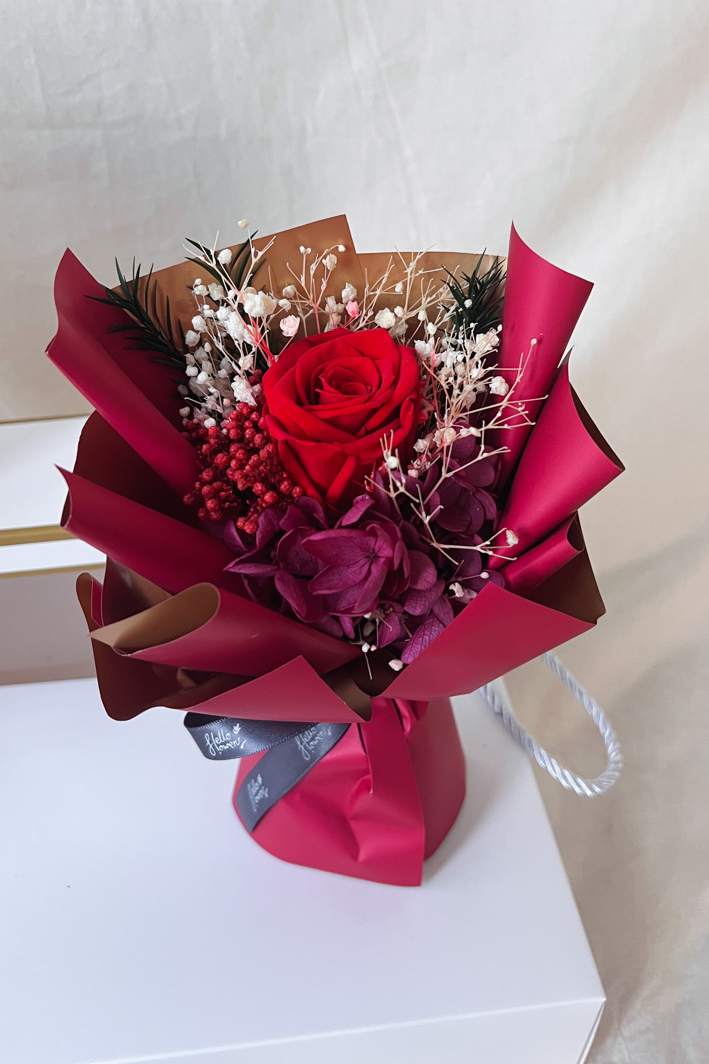 A Little Gesture of Love - Mini Preserved Bouquet with Carrier Box