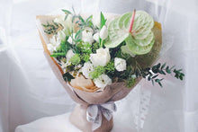 LARGE Angelina - White and Green Bouquet