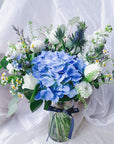 Serene in a Vase - Blue, Lilacs and White--hello flowers!